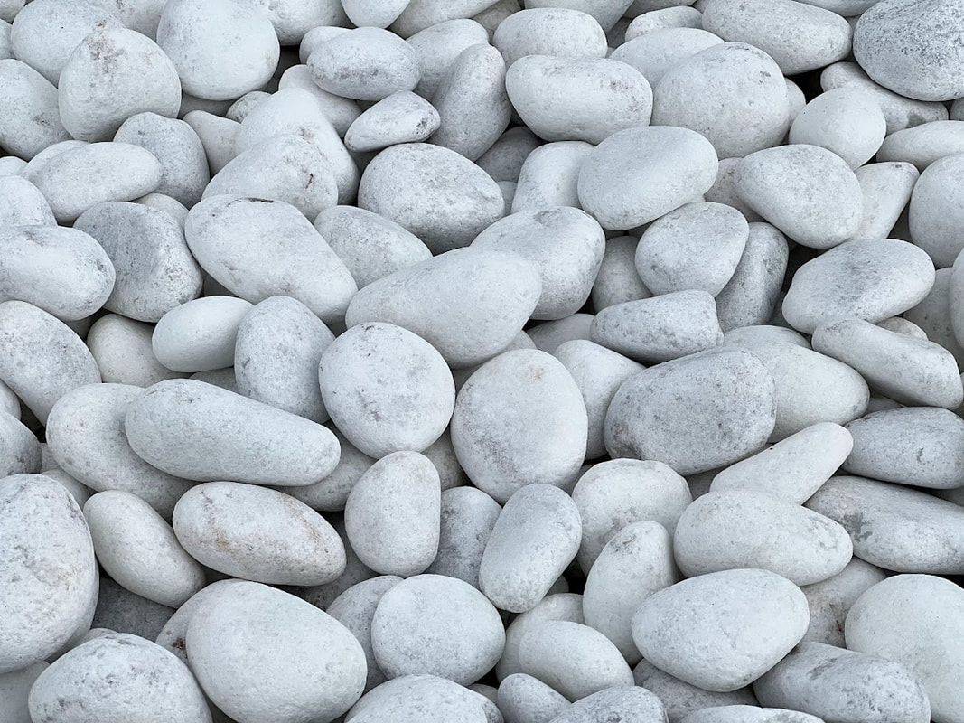 Mediterranean Snow White Pebbles